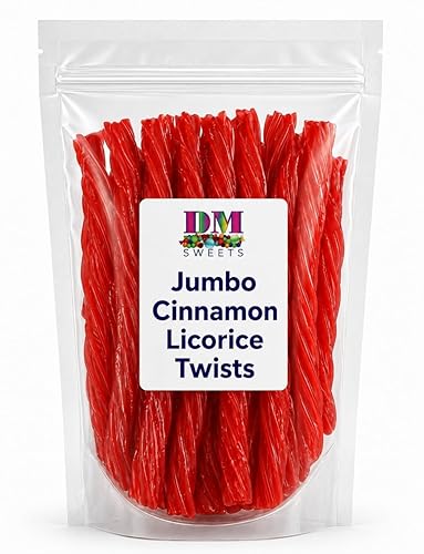 Cinnamon Licorice Twists - 1 lb Bag - Soft & Chewy Sweet and Spicy Candy with Bold Cinnamon Spice - Fresh, Premium Quality Twists