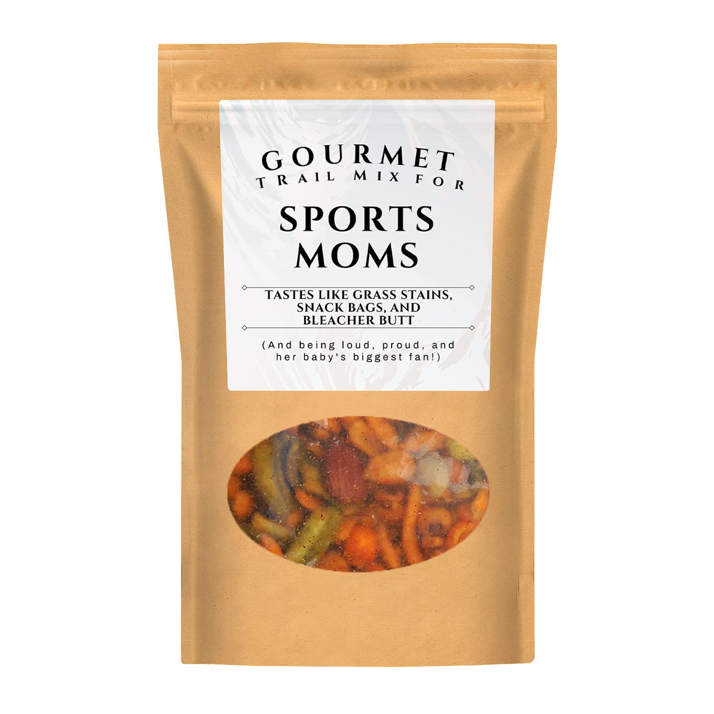 Gourmet Trail Mix for Sports Moms - Funny Gag Gift for Women - Gifts for Mom, Birthday Gift Mother, Fun Stocking Stuffers, Adult Gift Baskets, Trail