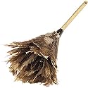 Carlisle FoodService Products 4574300 Wood Handle Feather Duster, 24" Overall Length, Brown