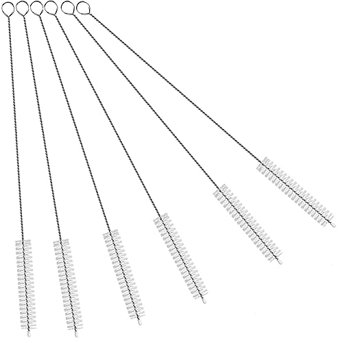 CIDYAUST Straw Cleaner Brush with 304 Stainless Steel and Nylon Bristles, Straw Brush for Stanley Cup/Glass/Silicone Straw, Baby Bottle or Hummingbird
