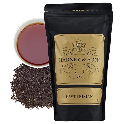 Harney & Sons East Frisian Loose Leaf Black Tea - Bold Full Bodied Breakfast Tea, Caffeinated, 16 oz Bag