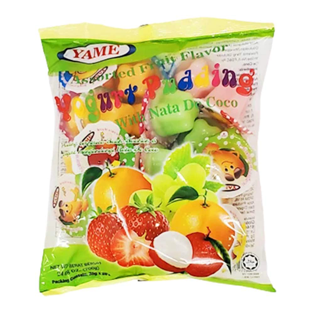 700g 24.6 oz Yame Halal Assorted Pudding Cups with Nata De Coco Bag