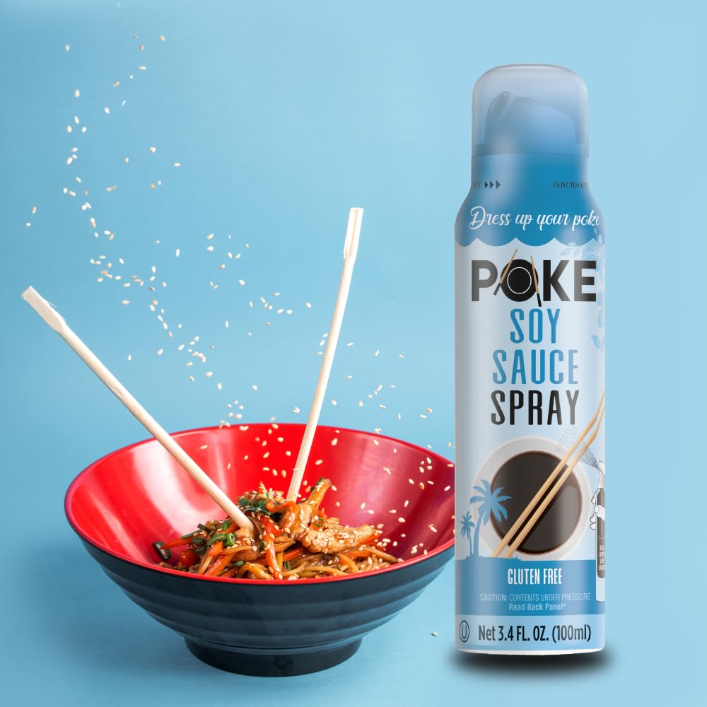 Mantova Poke Soy Sauce Spray, 3.4 fl. oz. (Pack of 2), 100% Pure, All-Natural Soy Sauce, Vegan-Friendly, Gluten-Free, Cholesterol-Free, Certified