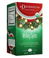 Davidson's Organics, Mulling Spices, 25-count Tea Bags, Pack of 6