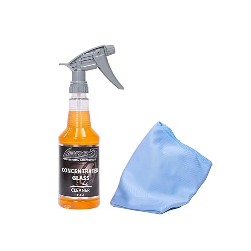 LANE'S Glass Cleaner & Towel Kit - Concentrated Glass Cleaner, Streak Free Formula - Corduroy Window Glass Towel (32 OZ)