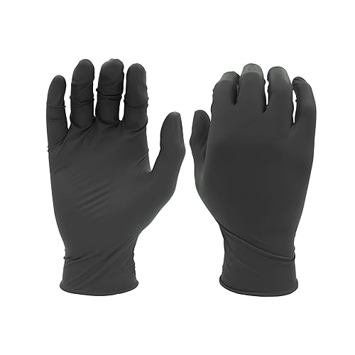 SHOWA 7700PFT Sustainable EBT Latex-Free, Powder-Free, Accelerator-Free, Nitrile Disposable Single Use Safety Gloves, 4 Mil, 9.5" Length, Medium (1