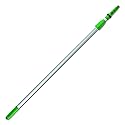 Unger EZ400 Opti-Loc Aluminum Extension Pole, 13ft, Two Sections, Green/Silver
