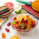 Snak Club Tajin Gummy Bears, Assorted Fruit Candy Gummies with Chili and Lime Seasoning, Mild, Gluten-Free and Vegan Snacks, 2 oz Snack Bags, 12 Pack