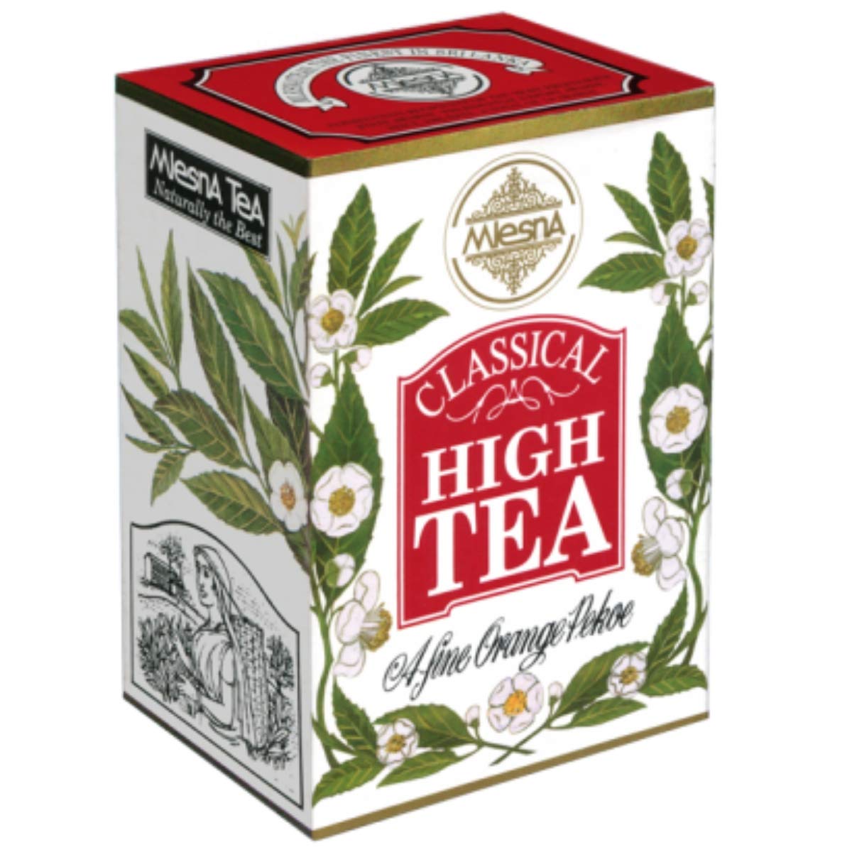 Mlesna Classical High Tea Black Tea - Fine Orange Peoke Tea Pure Ceylon Sri Lanka Loose Leaf Tea 200g 7oz Tea Box