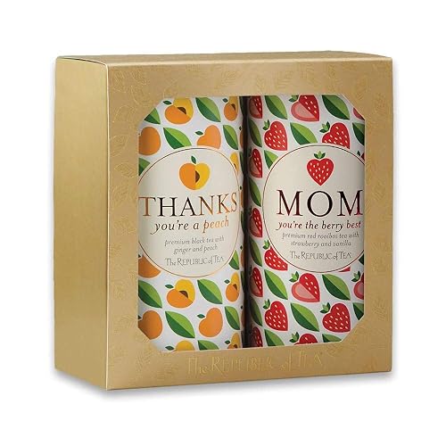 The Republic of Tea Thanks Mom Gift Set, 2-Tin Tea Gift Set