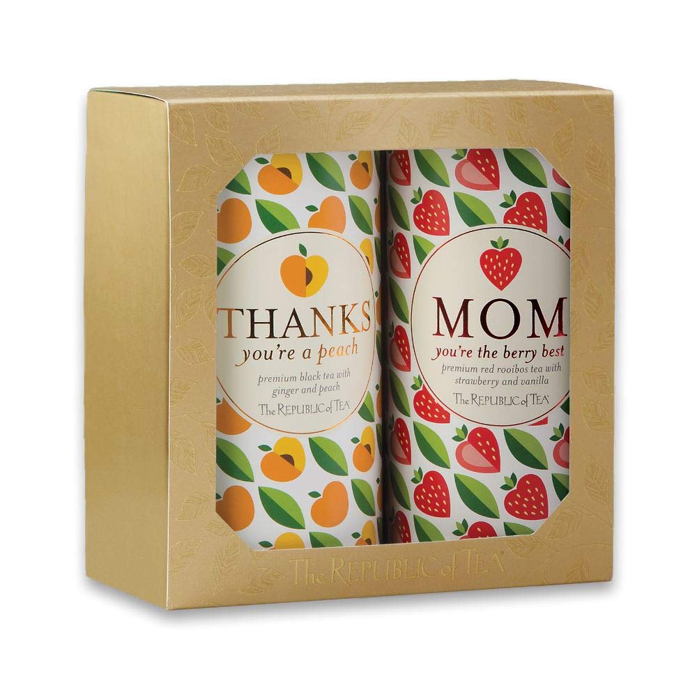 The Republic of Tea Thanks Mom Gift Set, 2-Tin Tea Gift Set