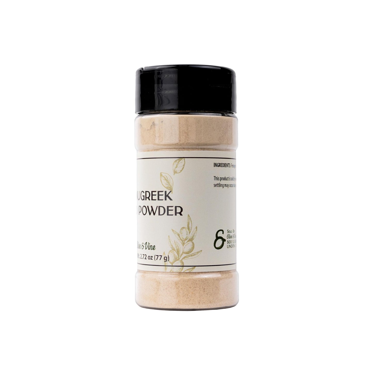 Olive & Vine Fenugreek Seed Powder, Earthy & Nutty Flavor, Use in Curries, Stews, and Spice Blends, with Rich Tradition, Authentic Taste, for Global