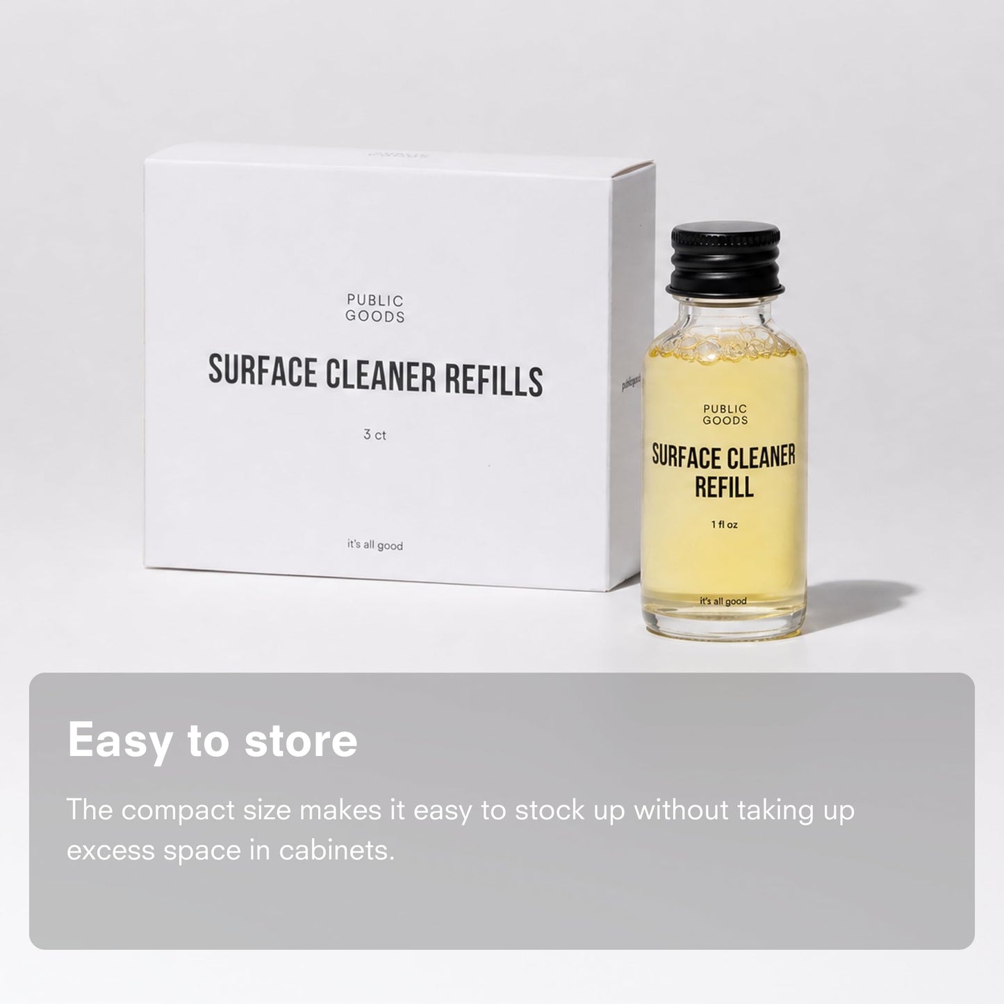 Public Goods Multi Surface Cleaner Refill | All Purpose Cleaner Refill for Floors, Tile, Countertops | Multi Purpose | Cruelty Free | Scented