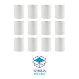 Boardwalk 6261 Hardwound Paper Towels, 1-Ply, 8" x 600ft, White, 2" Core (Case of 12 Rolls)