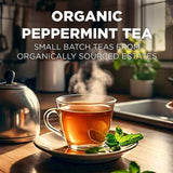 Maud's Organic Peppermint Tea Pods, 100 ct, Single Serve Pods - 100% Gourmet Blended Tea Leaves, Compatible with Keurig K Cups Maker