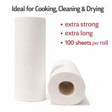 FFinz Kitchen Towels Paper - Extra Absorbent, 100% Virgin Wood Pulp, Oil Remover. 12 Roll, 1200 Sheets