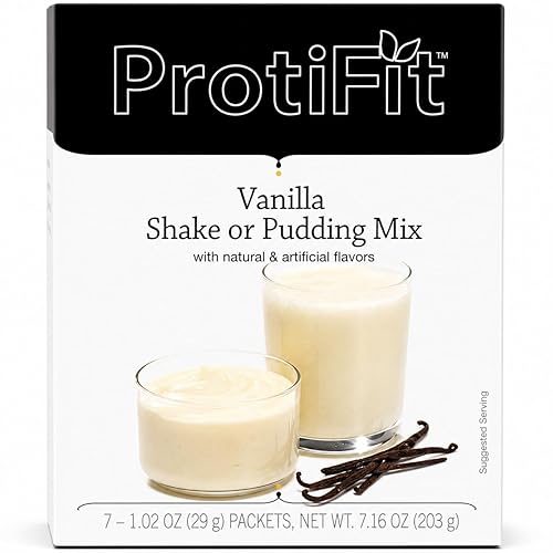 PROTIFIT - High Protein Pudding/Shake Mix, 15g Protein, Low Calorie, Low Fat, Low Carb, Aspartame Free, Idea Protein Compatible, Meal Replacement, 7