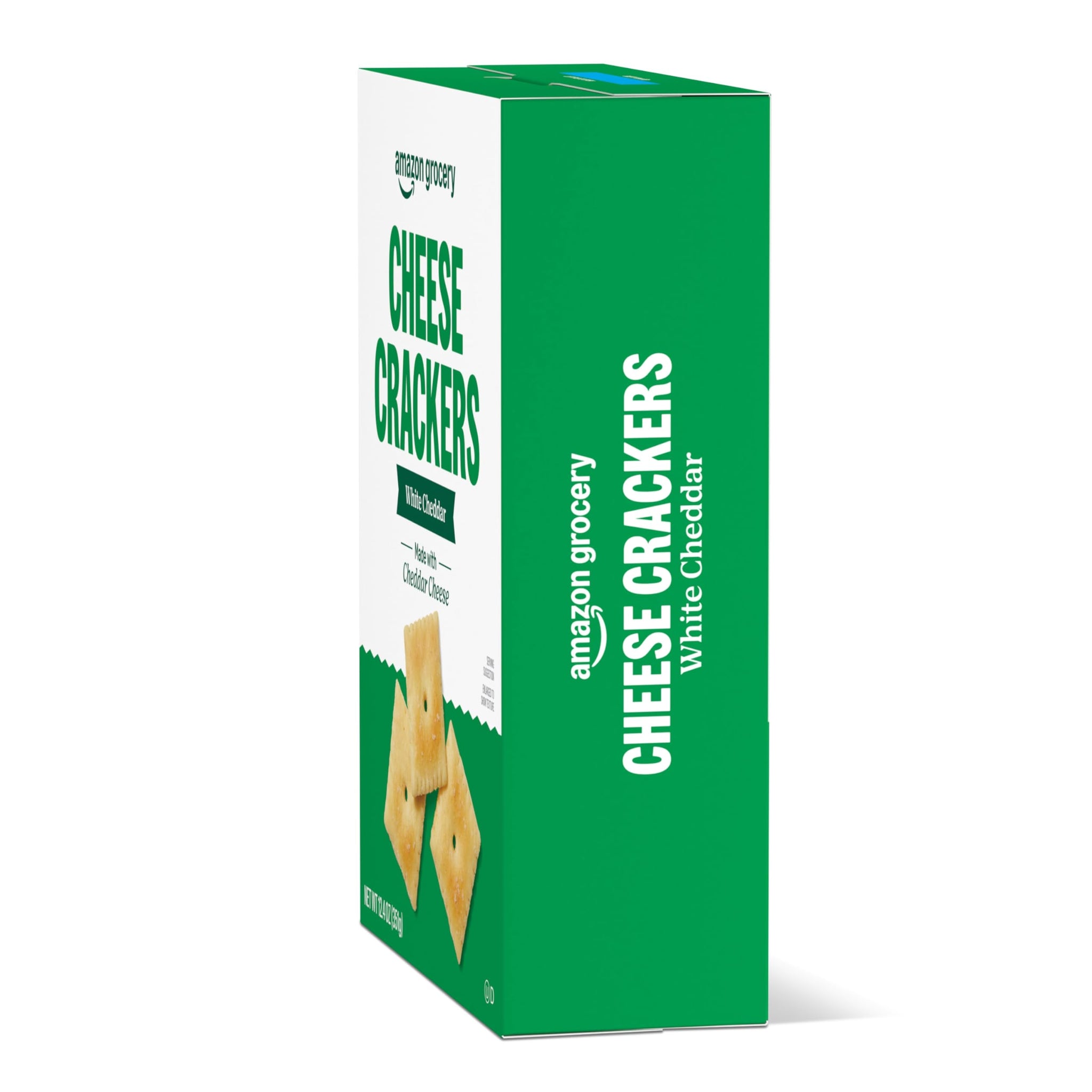 Amazon Brand - Happy Belly White Cheddar Cheese Cracker, 12.4 ounce