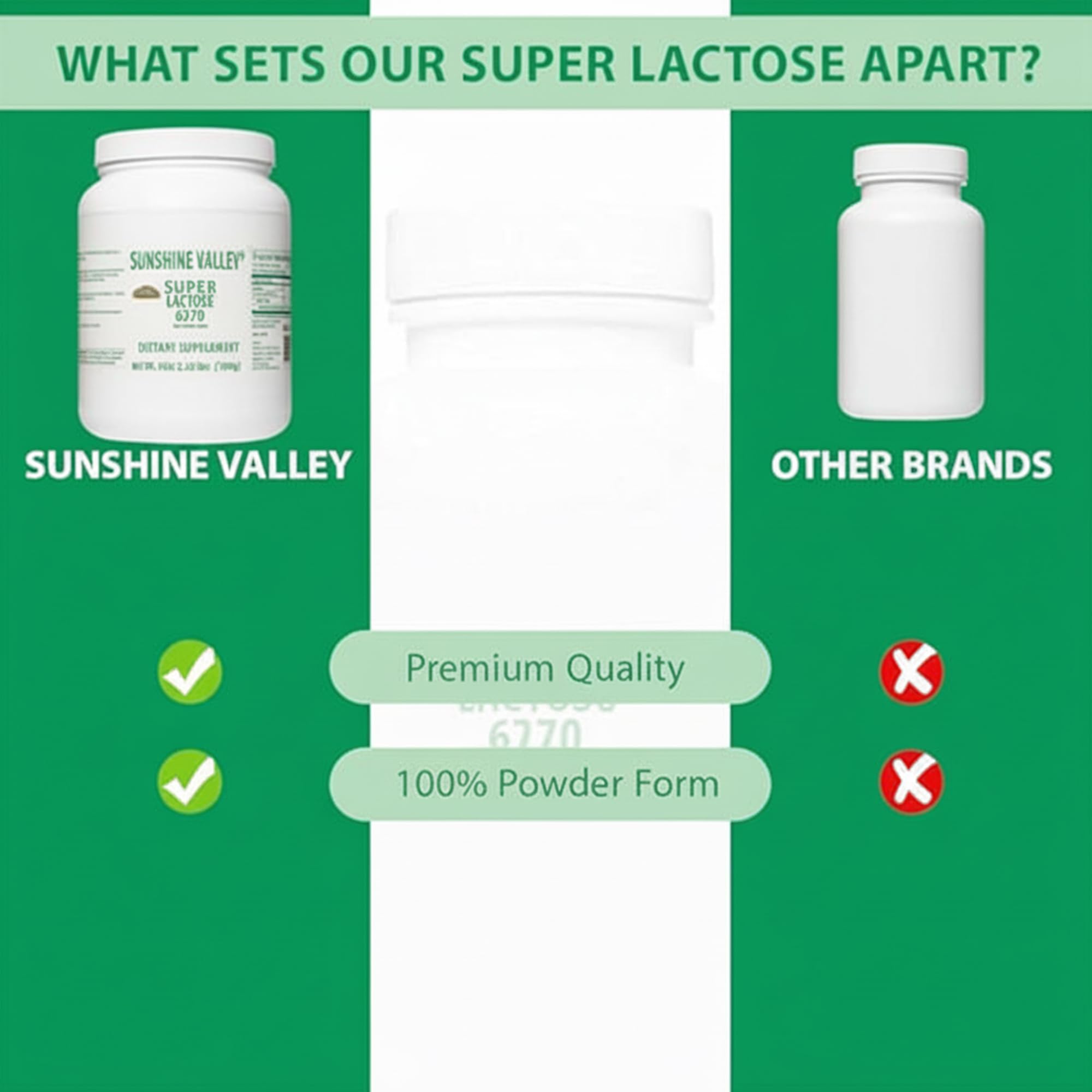 Sunshine Valley® Lactose Powder (Milk Sugar) - Fine White Powder for Baking, Cooking & Brewing, Versatile Ingredient for Food Mixtures & Recipes - 35