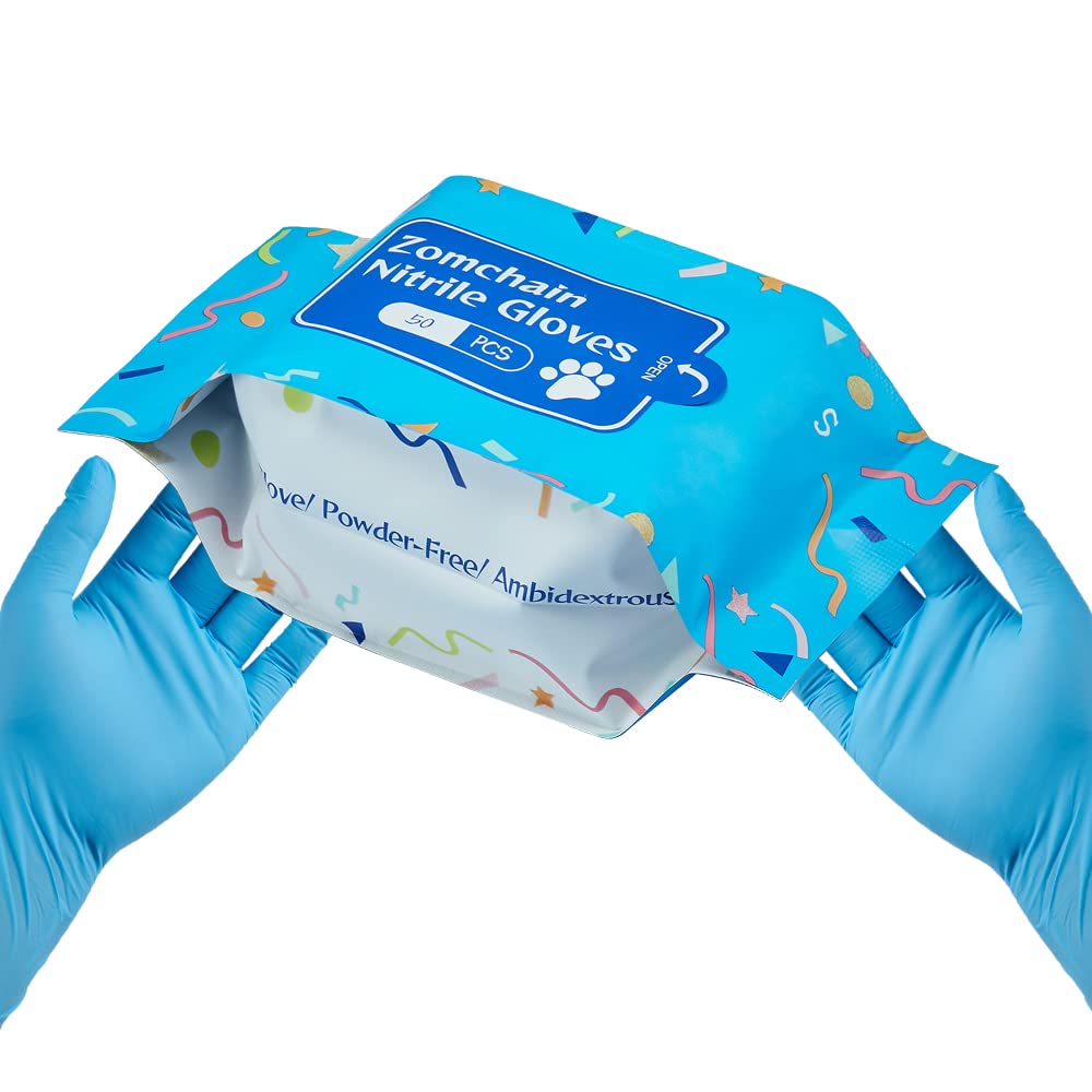 Nitrile Gloves Kids Gloves Disposable, Nitrile Gloves for 4-10 Years - Latex Free, Powder Free - for Halloween Preparation, Crafting, Painting