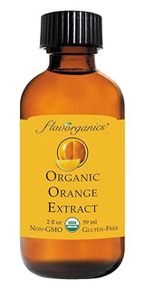 Flavorganics Organic Orange Extract, 2 Ounce Bottle