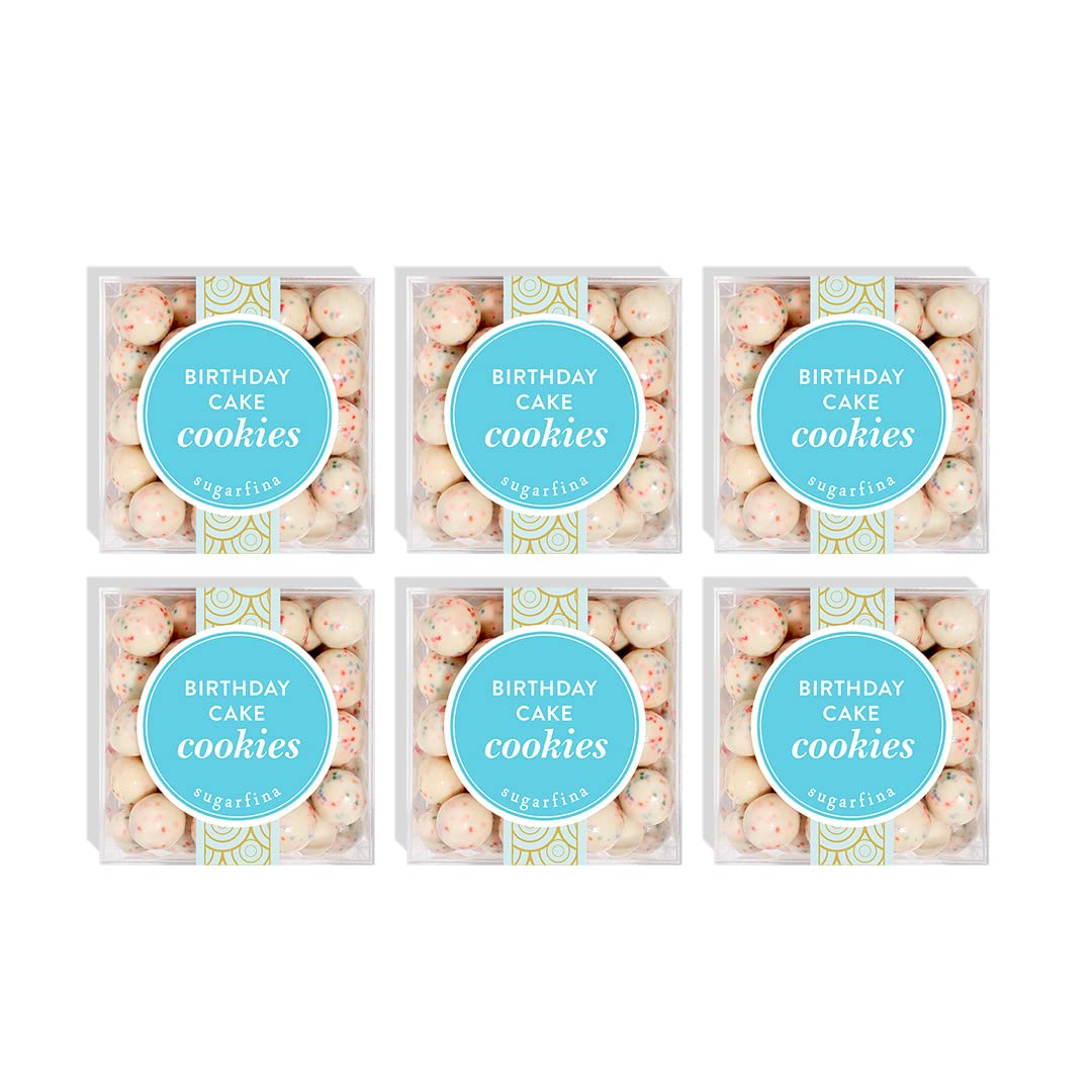 Sugarfina Birthday Cake Cookies Small Candy Cube, Chocolate Bites, 2.2 oz, 6 Count