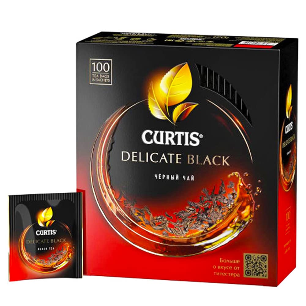 CURTIS DELICATE BLACK TEA - Gourmet Tea Bags - A Naturally Smooth & Rich Tasting Black Tea - Small Leaf Black Tea - 100 Count Tea Infuser Bags - 1.7g