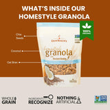 Erin Baker’s Homestyle Coconut Chia Granola with Ancient Grains - Made from Natural Ingredients, Crunchy Texture, Versatile Snack or Cereal - Vegan