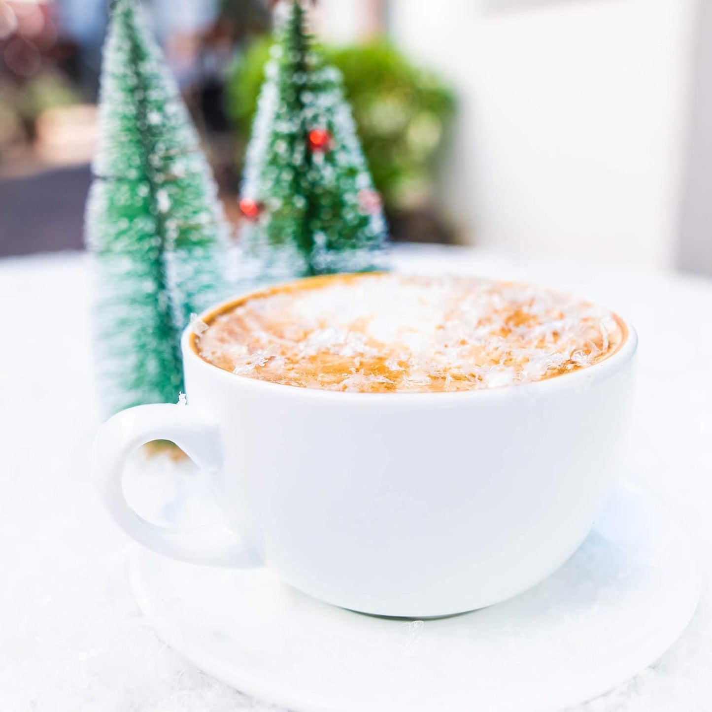 Barnie's Coffee Santa's White Christmas Decaf Ground Coffee with Coconut Sweet Caramel and Warm Vanilla Flavors, Medium Roasted Arabica Beans, 12 oz