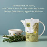 Rosemary Leaf Tea Cut 100 g | Dry Rosemary sprigs| Rosmarinus officinalis Leaves for Herbal Tea | Premium Quality Loose Leaf Tea By Hebhac Herbals