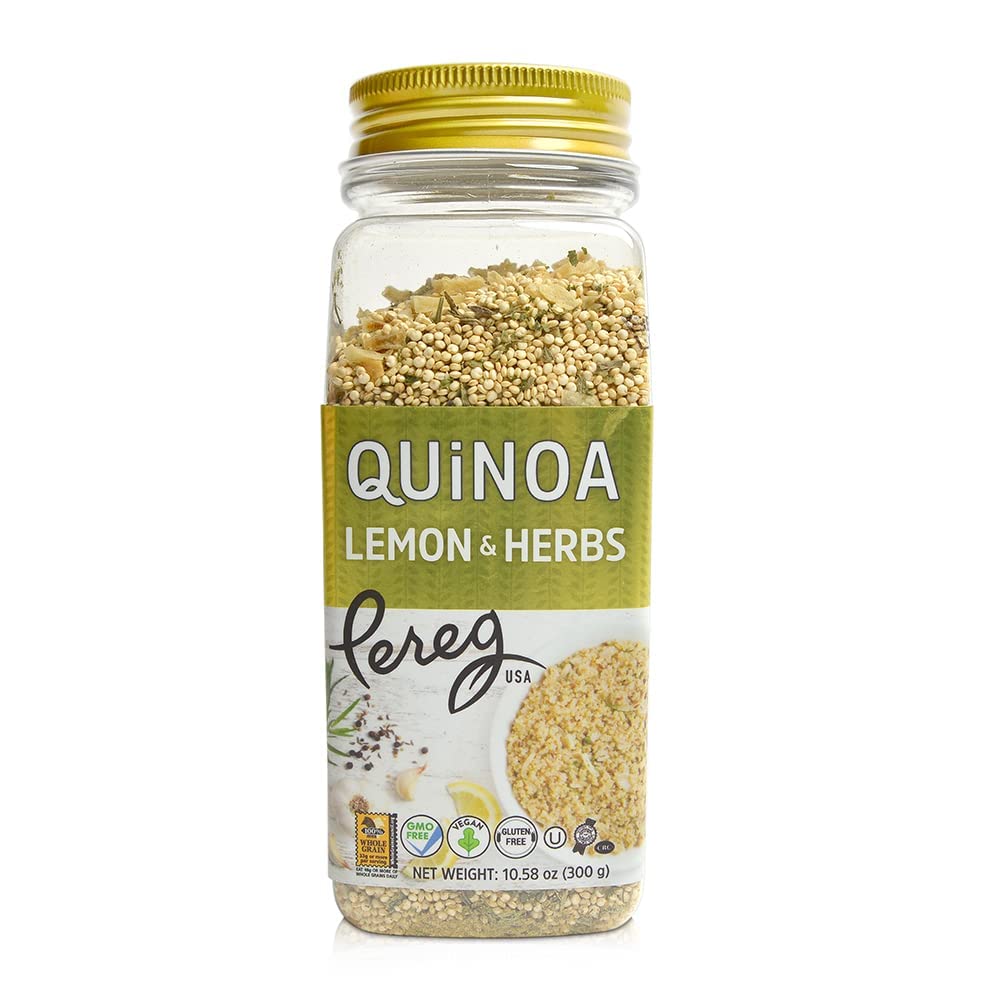 Pereg Lemon & Herbs Quinoa - (10.58 Oz x 6 Pack) - Superfood Quinoa Grain - Rich in Proteins, Fibres & Iron - Rice & Pasta Alternative - Non-GMO, Vegetarian & Vegan