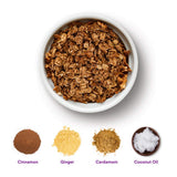 gr8nola CINNAMON CHAI - Healthy, Low Sugar, Vegan Bulk Granola Cereal - Made with Superfoods Cinnamon, Ginger and Cardamom, Soy Free, Dairy Free