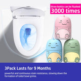 CloudMades Cute Dinosaur-Shaped Toilet Bowl Cleaner Bottle, Bathroom Toilet Tank Cleaner with Ocean, Jasmine, and Peach Scent,Three bottles can be