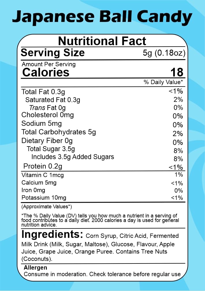 SMIBZE Natural Japanese Ball Candy 250 GM (Pack of 1) SMIBZE
