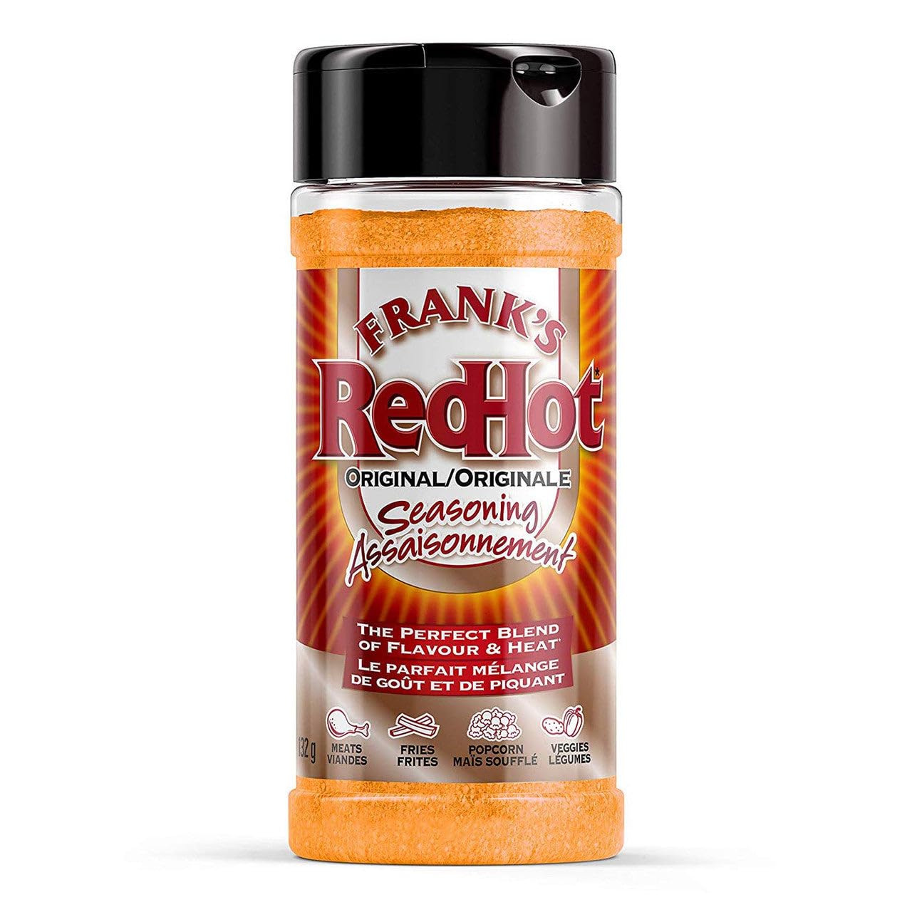 Frank's RedHot, Original Seasoning, 132g/4.7 oz., {Imported from Canada}