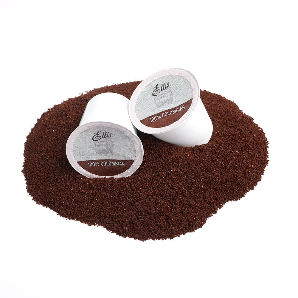 Ellis Coffee - 100% Colombian - Medium Roast - Single Serve Coffee Pods - For Use in Most K-cups and Keurig 2.0 Brewers - 24 Coffee Pods