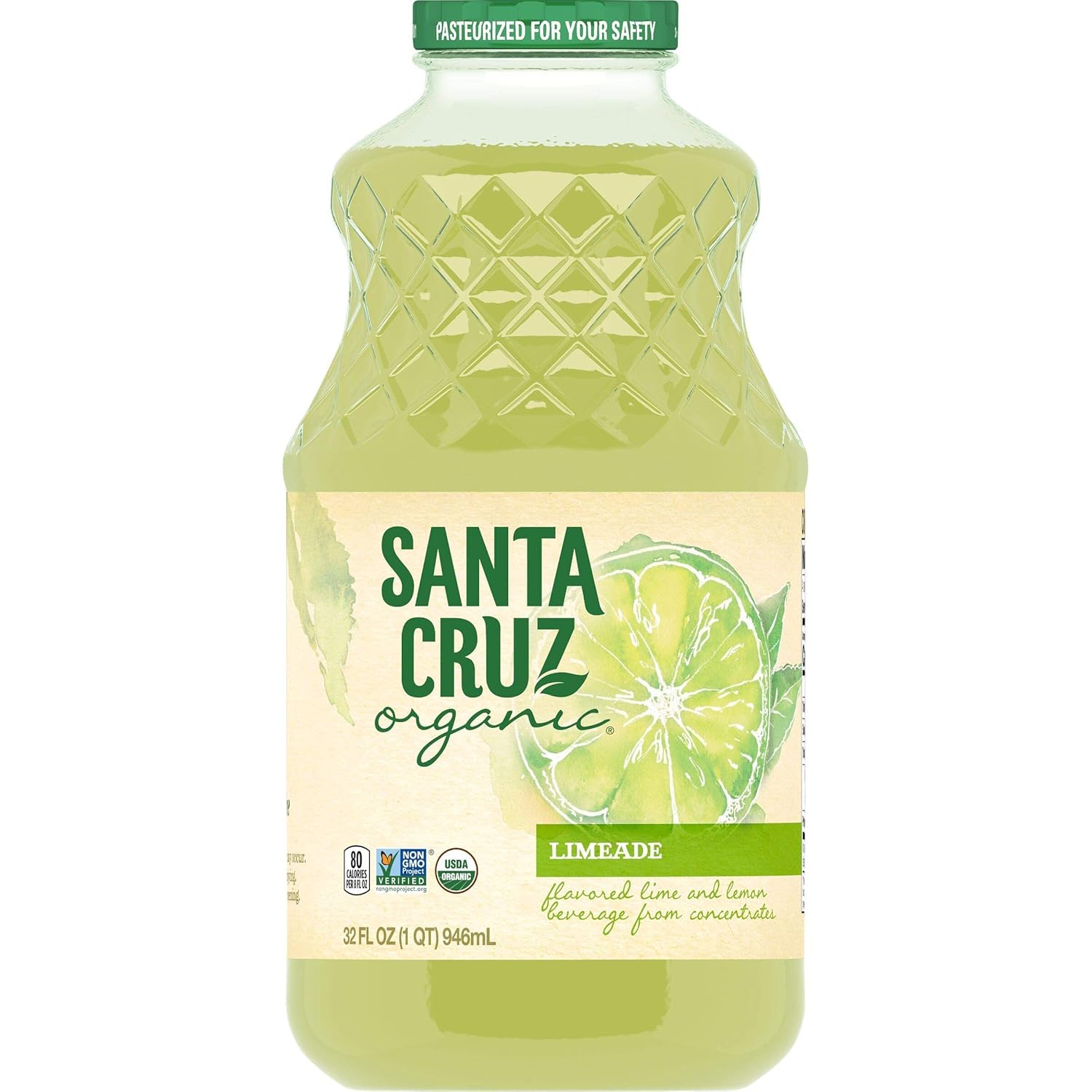 Santa Cruz ORGANIC 32 Ounce - 4 pack (Limeade)
