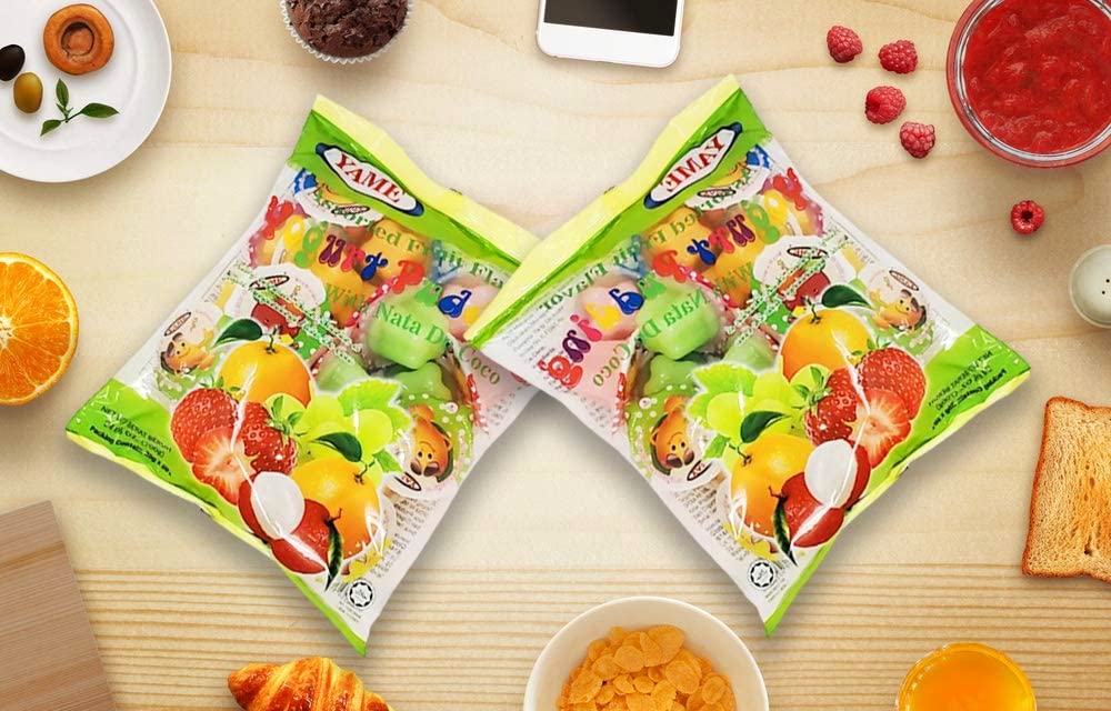 700g 24.6 oz Yame Halal Assorted Pudding Cups with Nata De Coco Bag