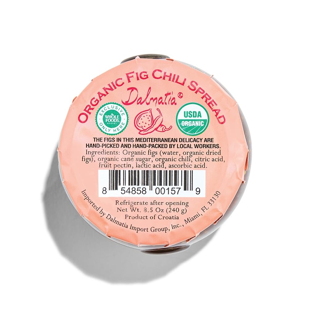 Dalmatia Imports Organic Fig Chili Spread, 8.5 OZ