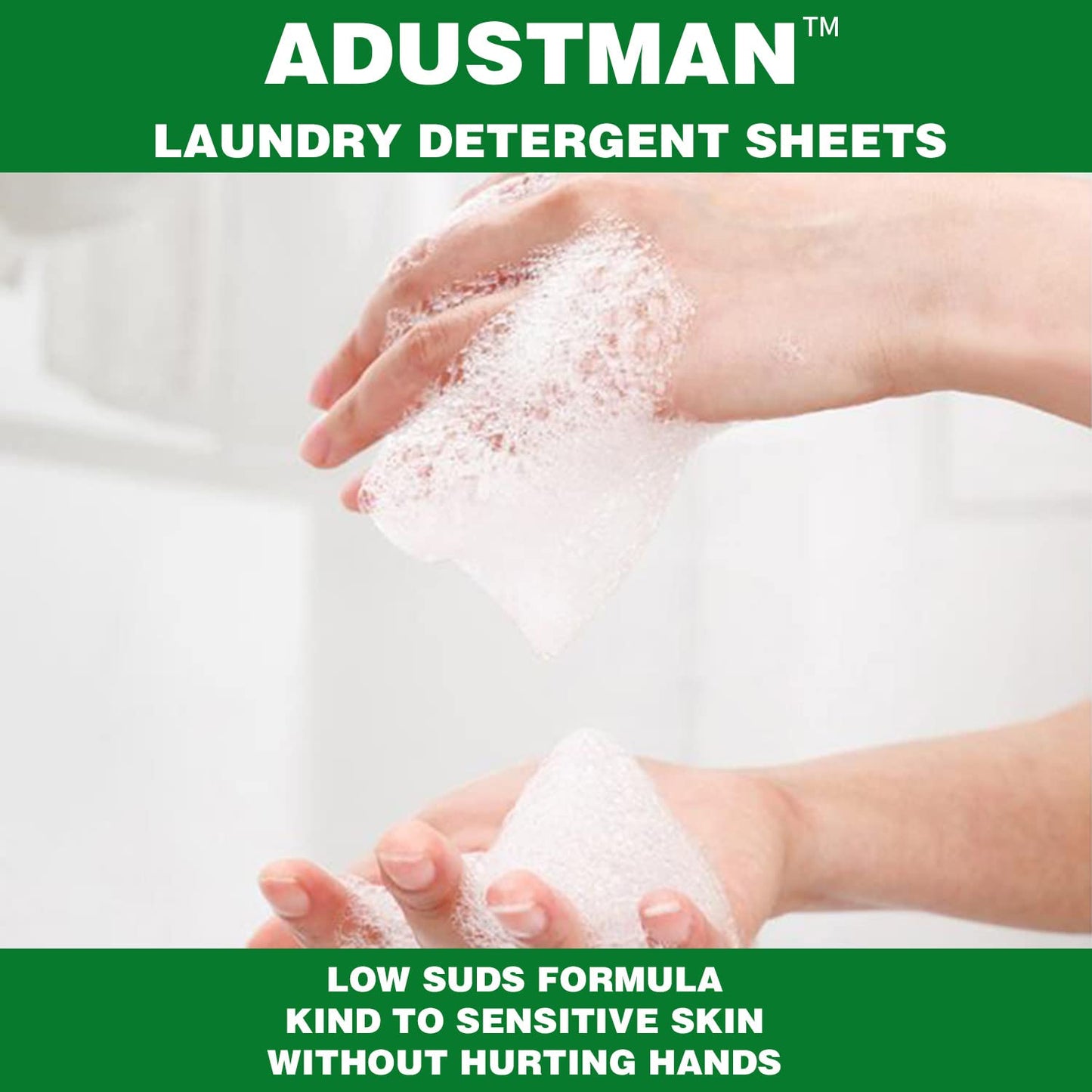ADUSTMAN Laundry Detergent Sheets (Strips) 124 Loads 2 Pack Fresh Breeze Liquid-Less Technology