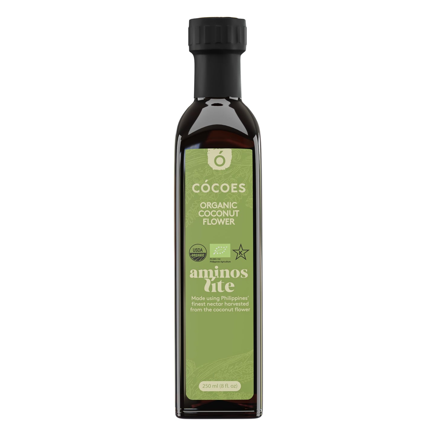 CÓCOES Organic Coconut Aminos Light - Lower Calorie Soy Sauce Alternative, Made from Organic Coconut Sap, Light & Balanced Flavor, Low Glycemic