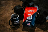 Black Rifle Coffee Company Fit Fuel, 12oz Bag, Ground Coffee Medium Roast - Roasted Blend Made from Arabica Beans - Colombian & Brazilian Beans