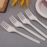 100% Eco Friendly Compostable Forks Disposable Forks Cornstarch Based 50 Large Disposable Utensils (6.7 in.) Durable and Heat Resistant Alternative