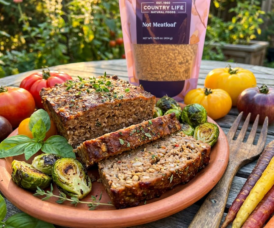 Country Life Natural Foods Not Meatloaf Mix | Vegan, Plant-Based | Non-GMO Soy & Chickpea | Hearty Dinner Mix | 14.25 oz