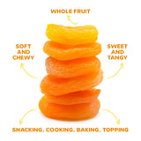 Drybox Dried Turkish Apricots No Sugar Added, Unsweetened Non-GMO | Dry Apricot Snacks | All Natural Mediterranean Dried Fruit Resealable 1 lb per