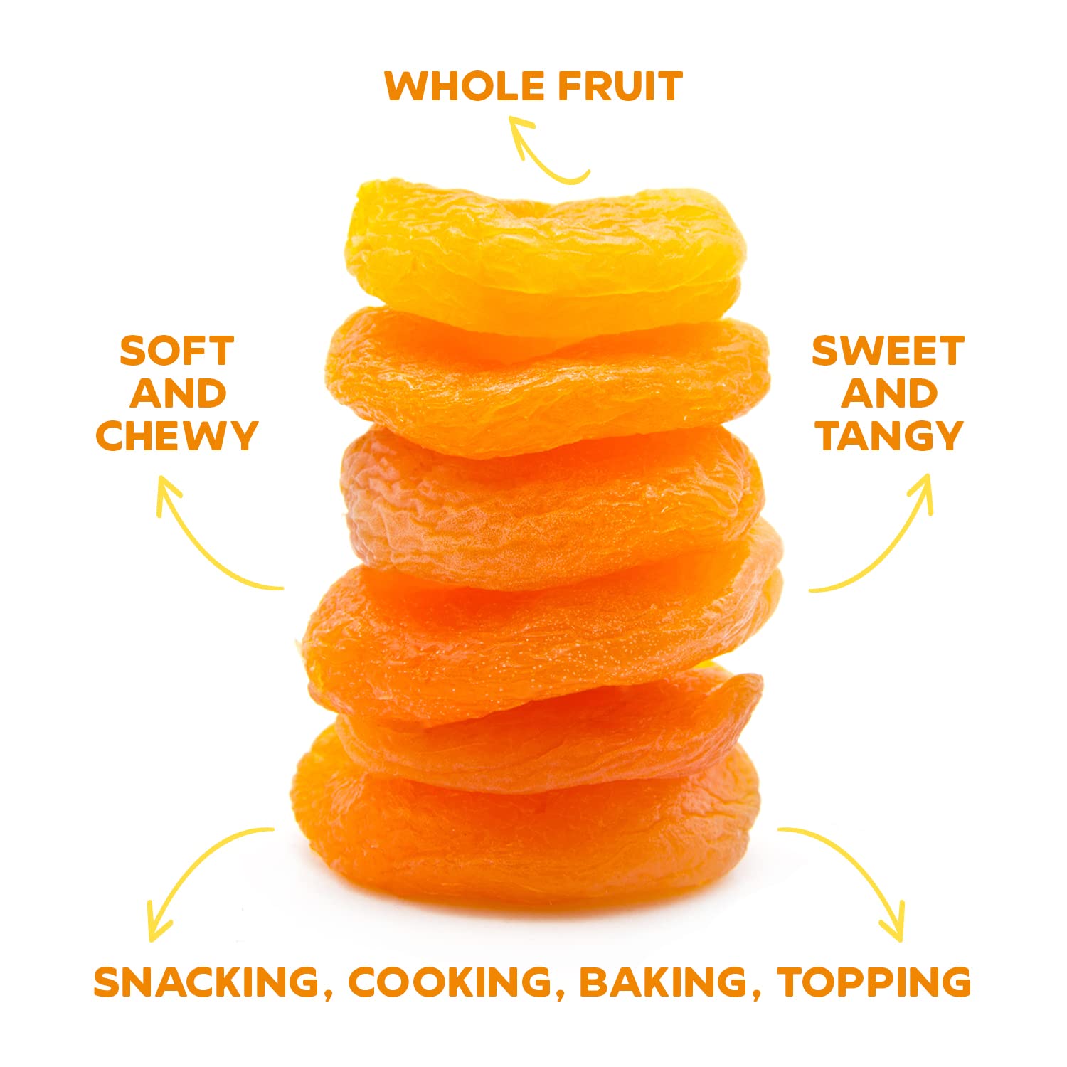 Drybox Dried Turkish Apricots No Sugar Added, Unsweetened Non-GMO | Dry Apricot Snacks | All Natural Mediterranean Dried Fruit Resealable 1 lb per