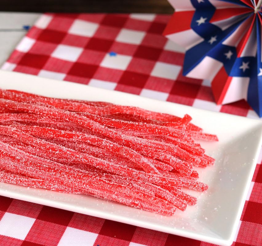 Sour Punch Straws, Sweet & Sour Strawberry Fruit Flavor, Chewy Candy, 4.5oz Tray (12 Pack)