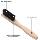 Cooptop 2-Piece Laundry Stain Brush, Laundry Brush for Scrubbing Out Tough Stains on Cloths and Fabrics, Natural Bristles Stain Remover Brush for Safe