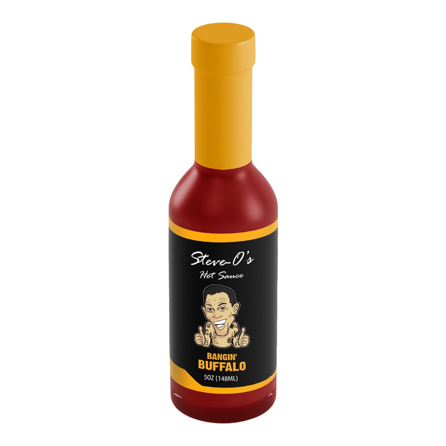 Steve-O's Bangin' Buffalo Sauce | Creamy & Spicy Hot Red Sauce for Wings, BBQ, Veggies, Burgers & Eggs | 5 fl oz