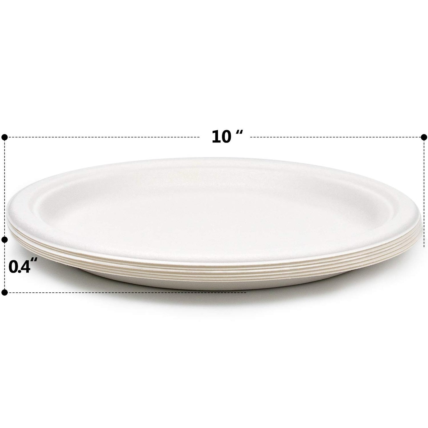 Green Earth - Natural Bagasse (Sugarcane Fiber) Tree Free 10" Paper Plate / Biodegradable / Compostable (50 Counts Disposable Plates?